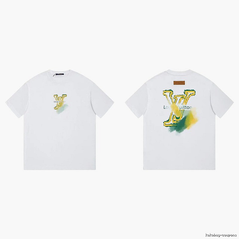 Louis Vuitton LV Printed Casual Style White T-Shirt