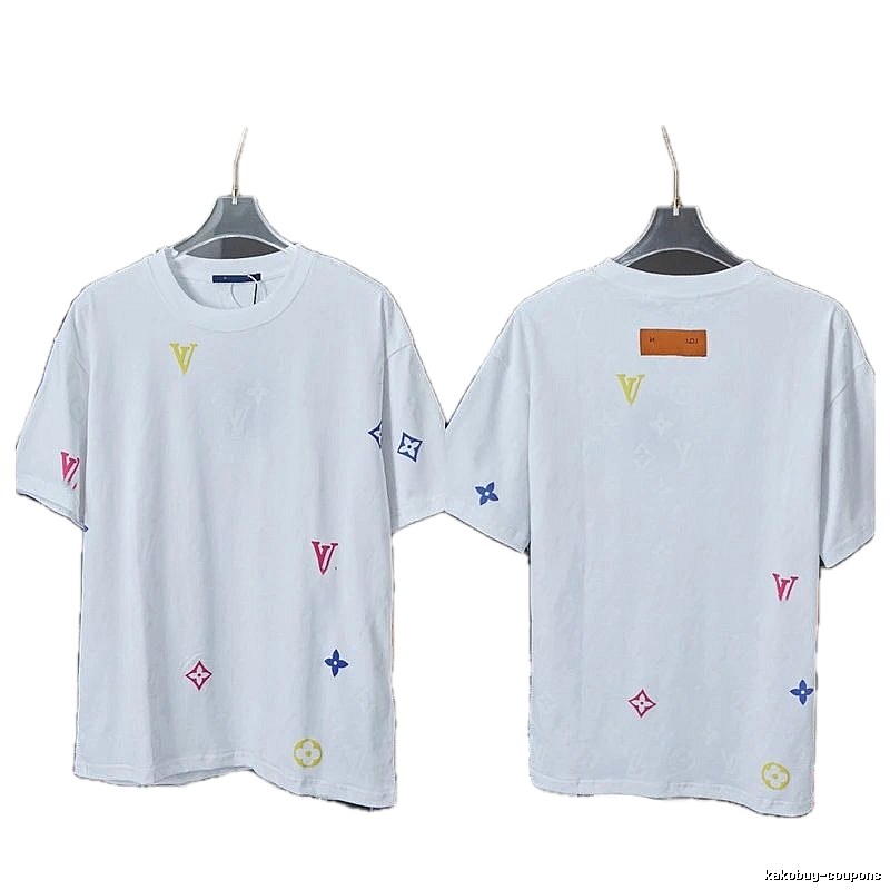 Louis Vuitton Monogram Casual Style White T-Shirt