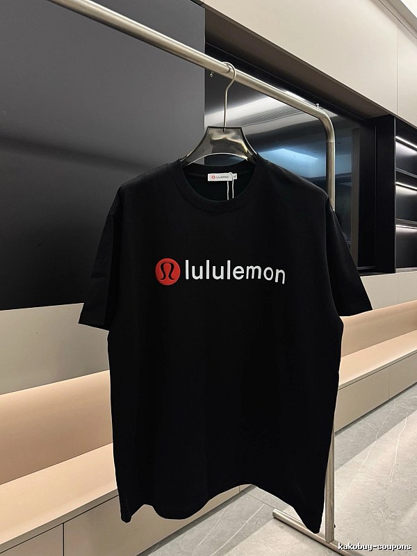 lululemon Printed Casual Style Black Short-sleeve T-shirt