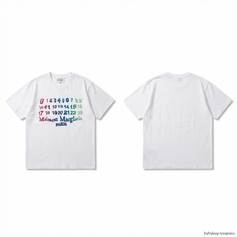 Maison Margiela digital-style white T-shirt