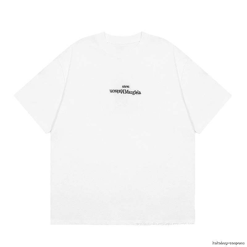 Maison Margiela Embroidered Minimalist Style White T-Shirt