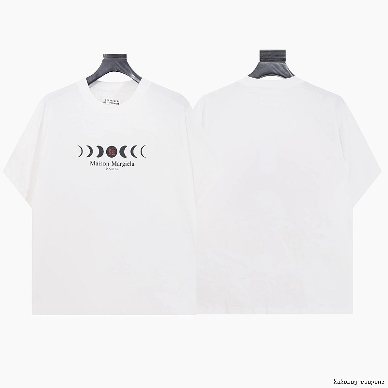 Maison Margiela Lunar Phase Minimalist Style White Short Sleeve T-shirt