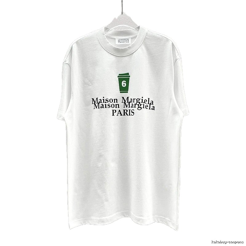 Maison Margiela No.6 Printed Casual White T-Shirt