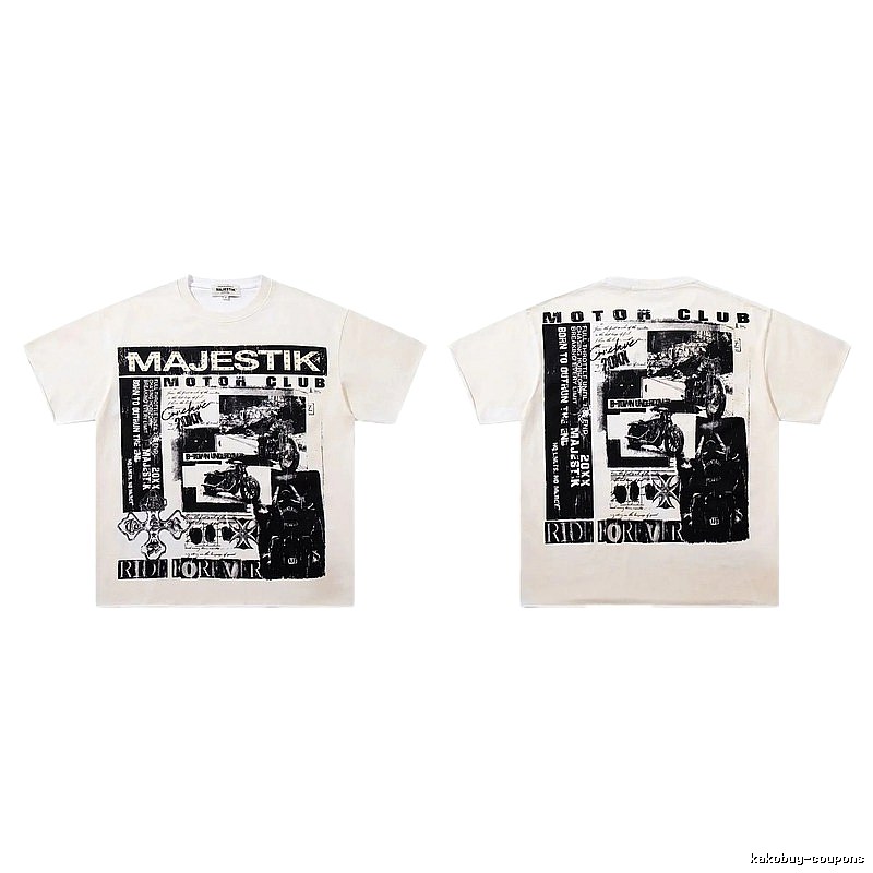 MAJESTIK Motorcycle Club Vintage Off-white T-shirt