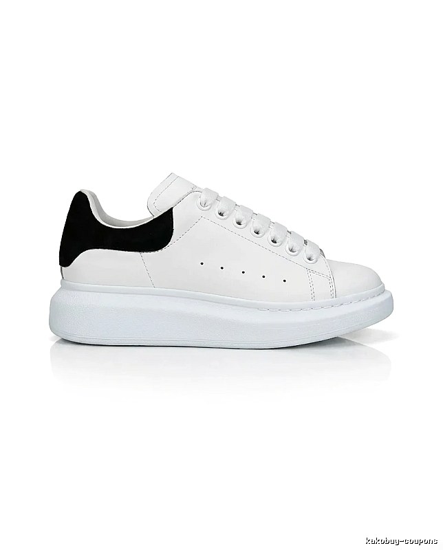 McQueen black and white thick-soled sports shoes