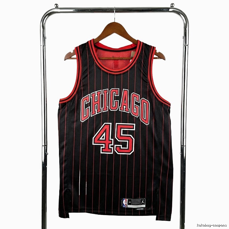 Michael Jordan retro black and red jersey
