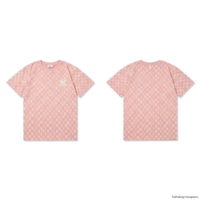 MLB full - print style pink T - shirt