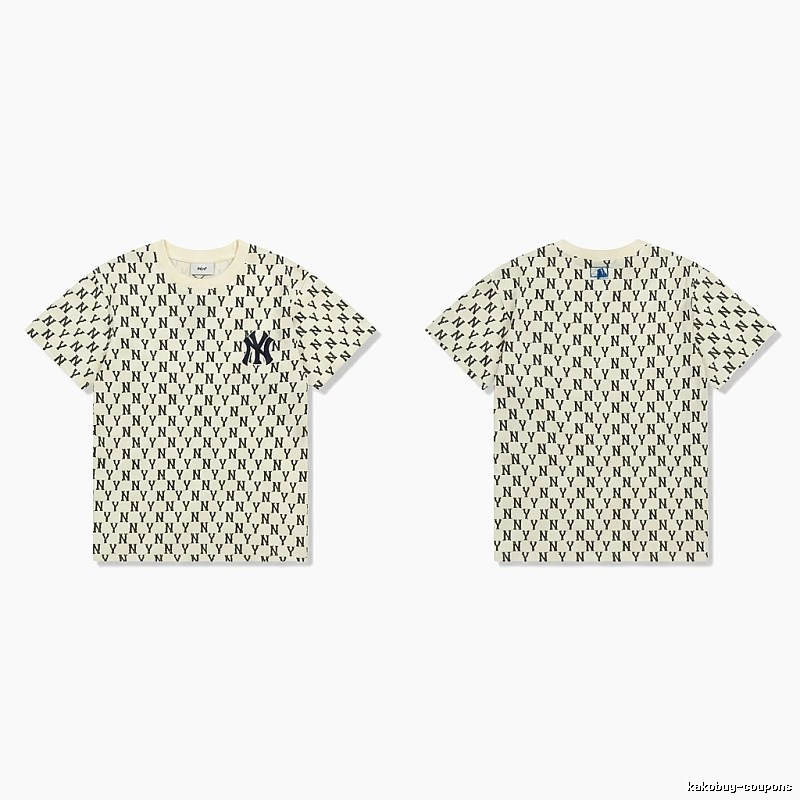 MLB full-print trendy style white T-shirt