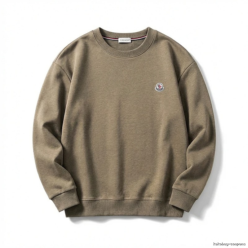 Moncler Crewneck Simple Style Sweatshirt (Khaki)