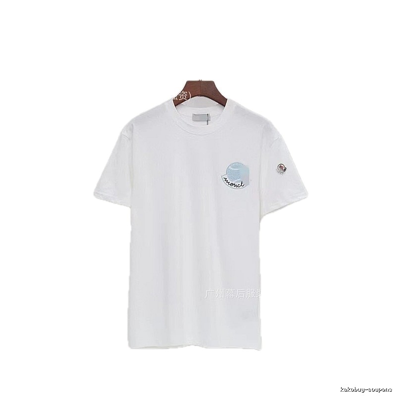 Moncler Embroidered Casual-style White T-Shirt