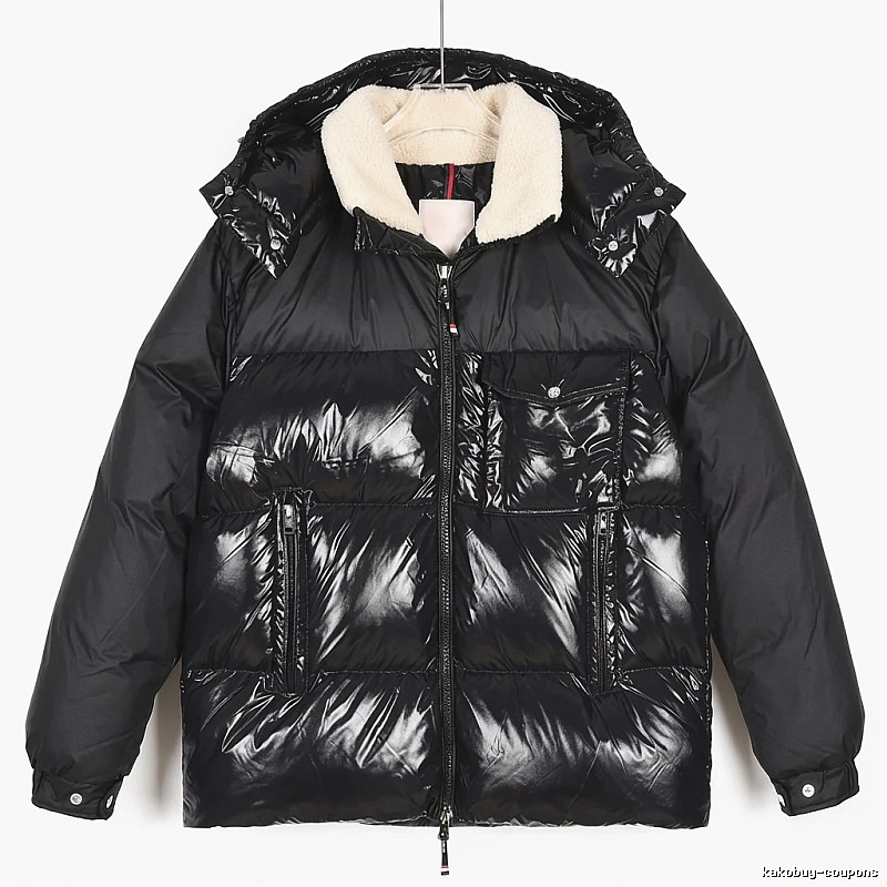 Moncler Glossy and Trendy Black Down Jacket