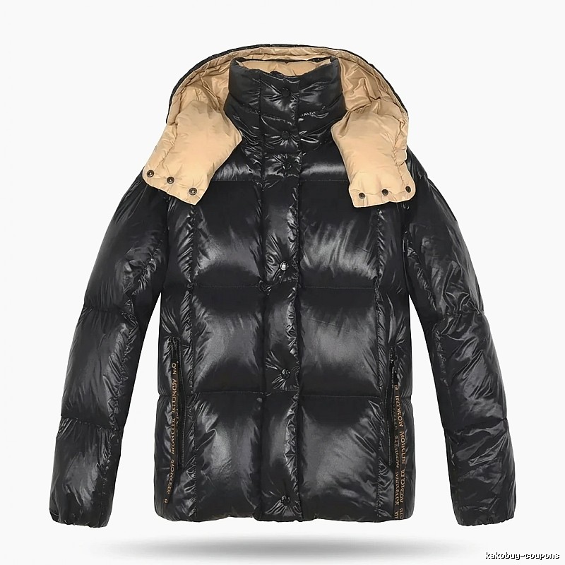Moncler shiny and stylish black down jacket