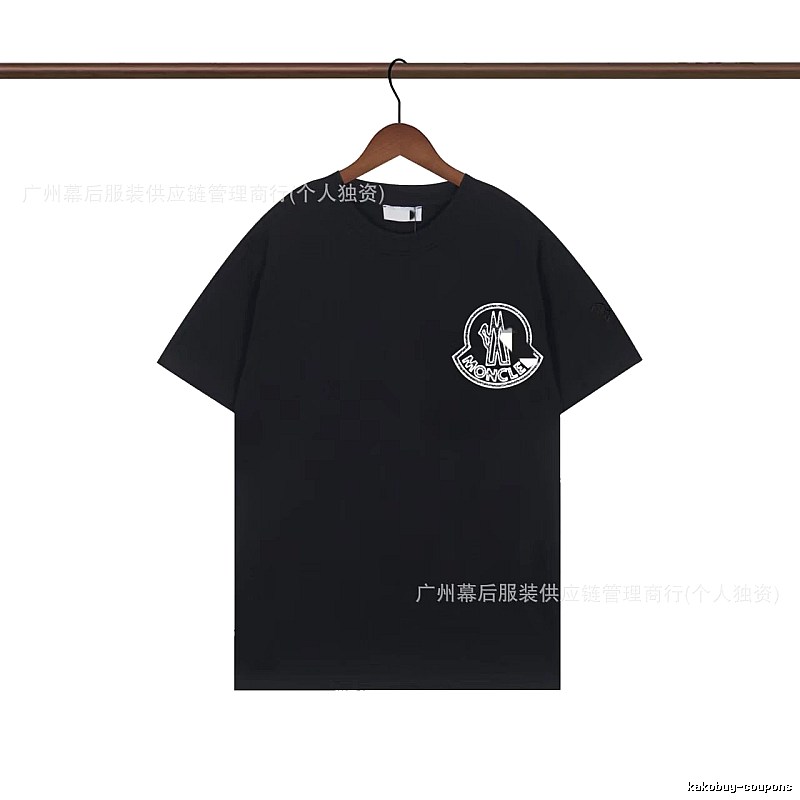 Moncler Trendy Printed Black T-Shirt