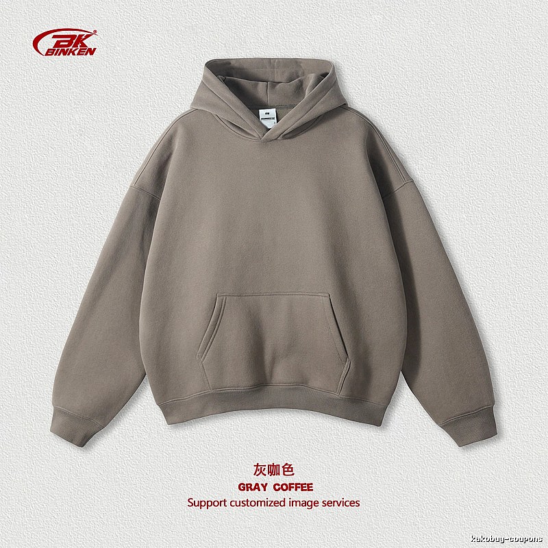 Monogram Pullover hoodie Navy Blank Kangaroo for Layered Styling