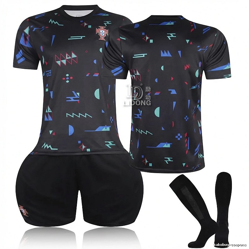 Motivate Portugal Series Trendy Black Short-Sleeve