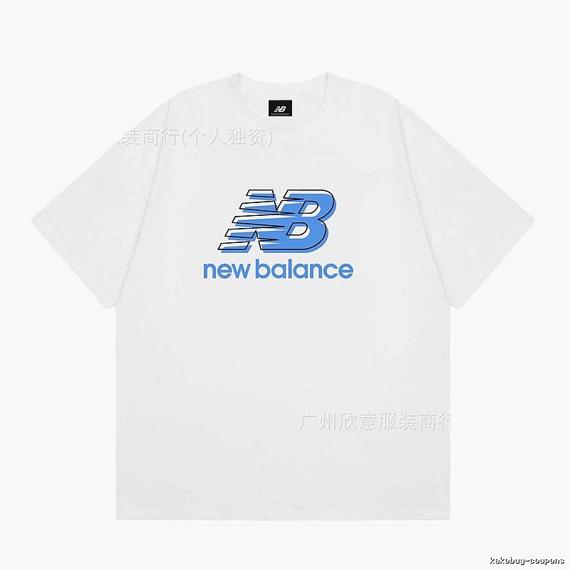 New Balance Casual Printed White Short-sleeve T-shirt