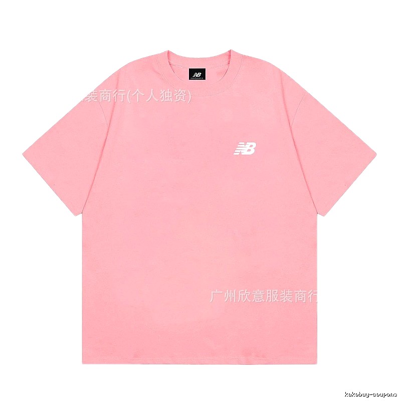 New Balance Minimalist Casual Style Pink Short-sleeve T-shirt
