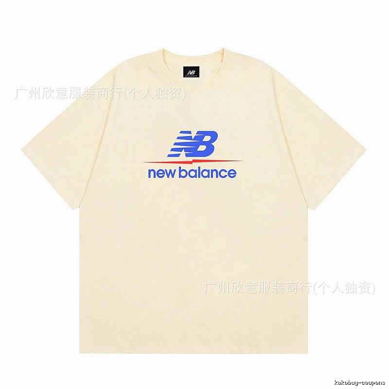 New Balance Printed Casual-style Light Beige Short-Sleeve T-Shirt