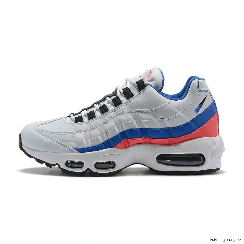 Nike Air Max 95 Trendy White, Red and Blue Sports Shoes