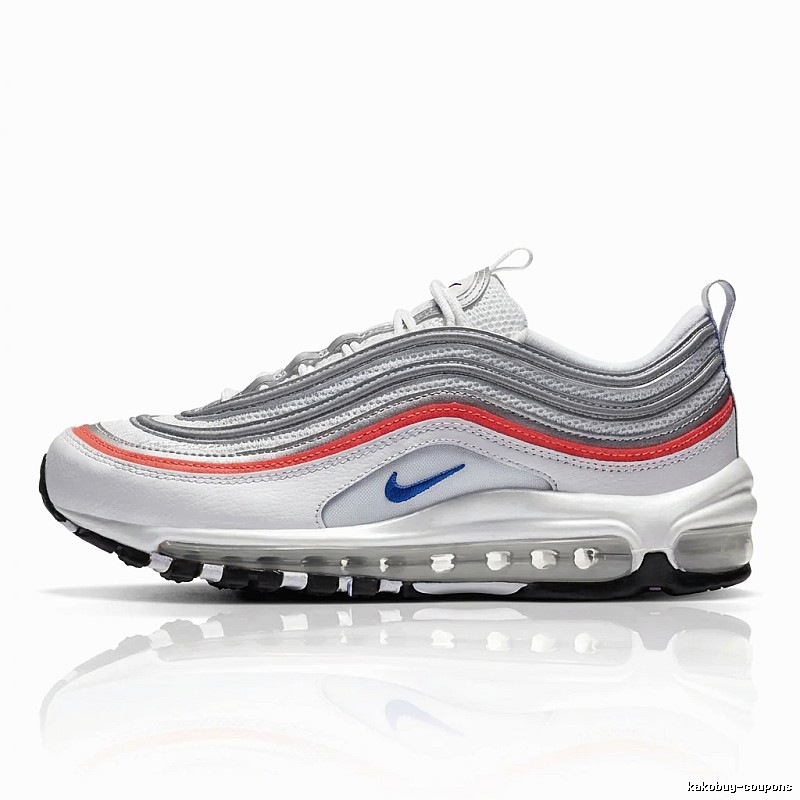 Nike Air Max 97 Trendy Grey-White-Red Sports Shoes