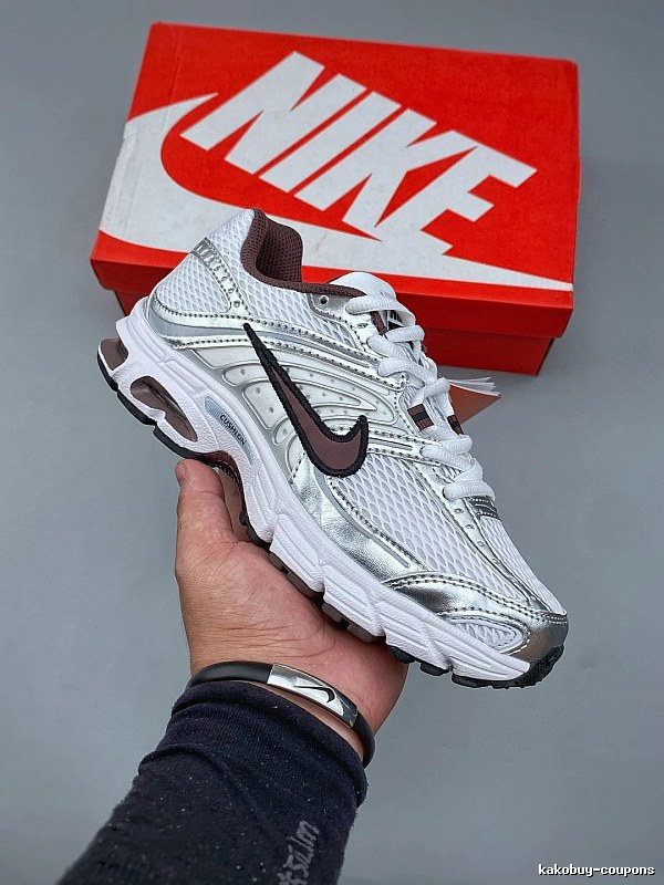 Nike Silver and Burgundy Mesh Runners, Layered Heel Detail