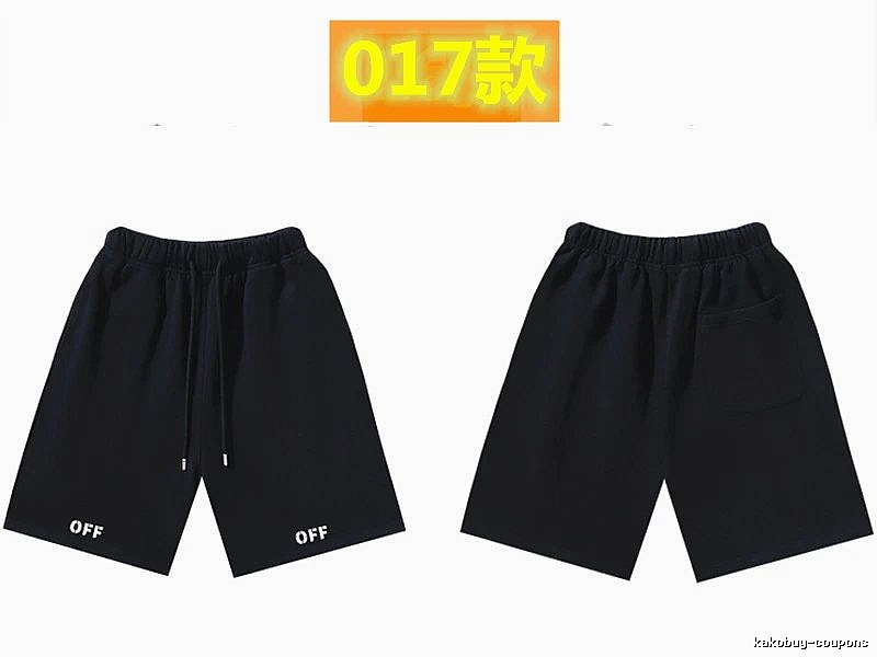 Off-White 017 Simple Style Black Shorts