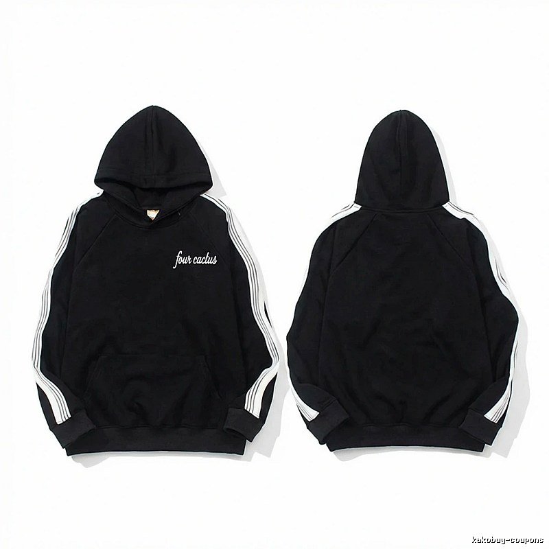 Other black hoodies with side stripes style