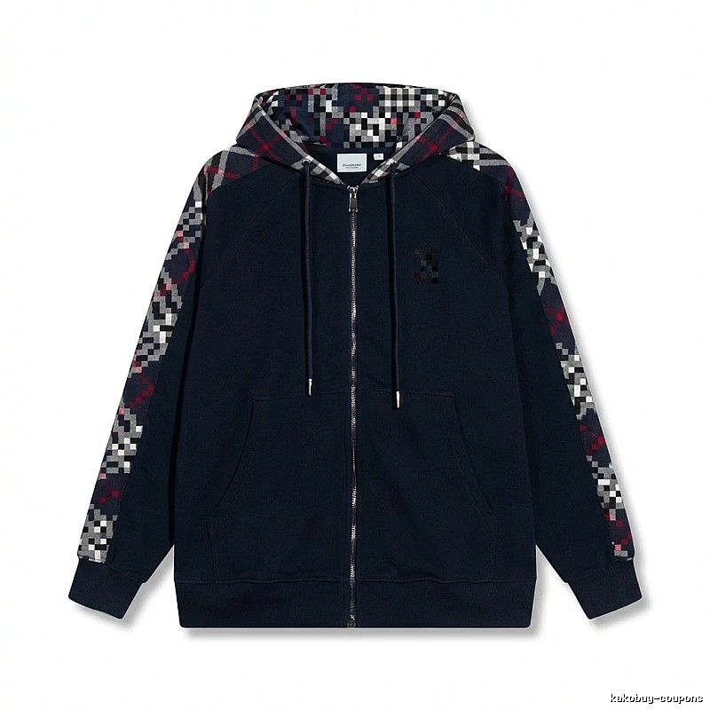 Other checkered patchwork style hoodie
