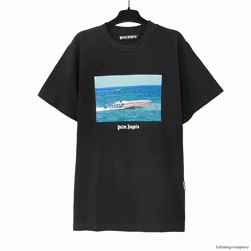Palm Angels Compact Logo T-shirt White Palm Tree for Smart Casual Looks