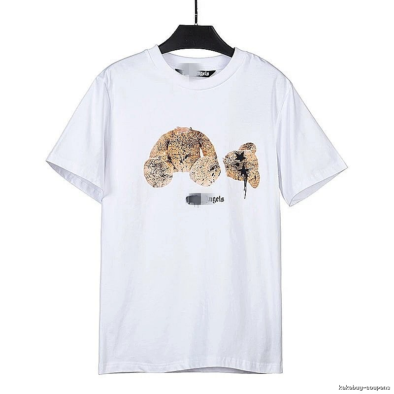 Palm Angels Gift Ready Bear graphic T-shirt White Colorful Bear with Standout Detail
