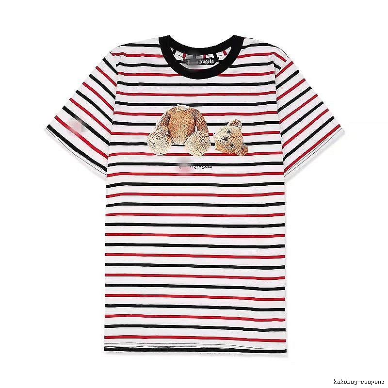 Palm Angels Lightweight Bear graphic T-shirt White Colorful Bear for Trend Styling