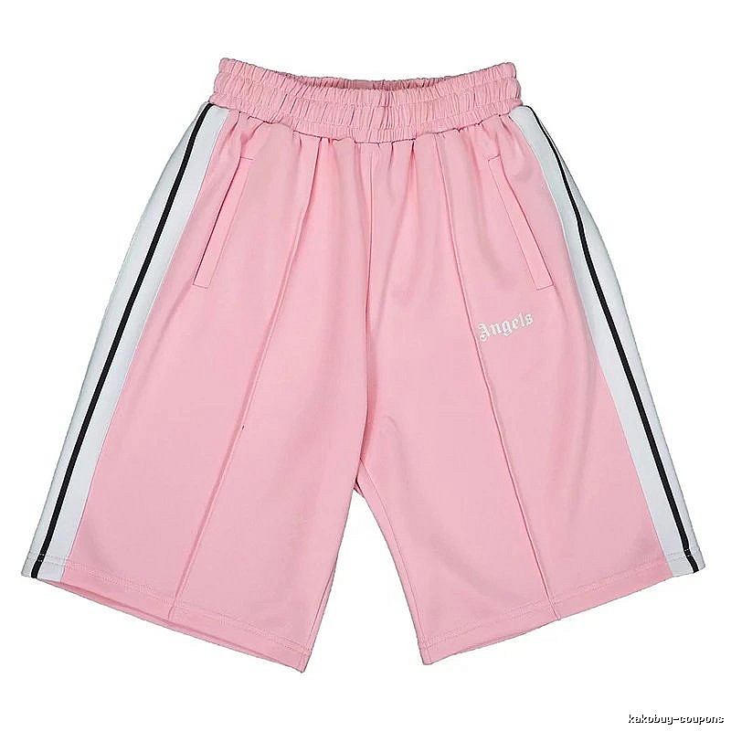 Palm Angels Monogram Track shorts Black Side Stripe for Layered Styling