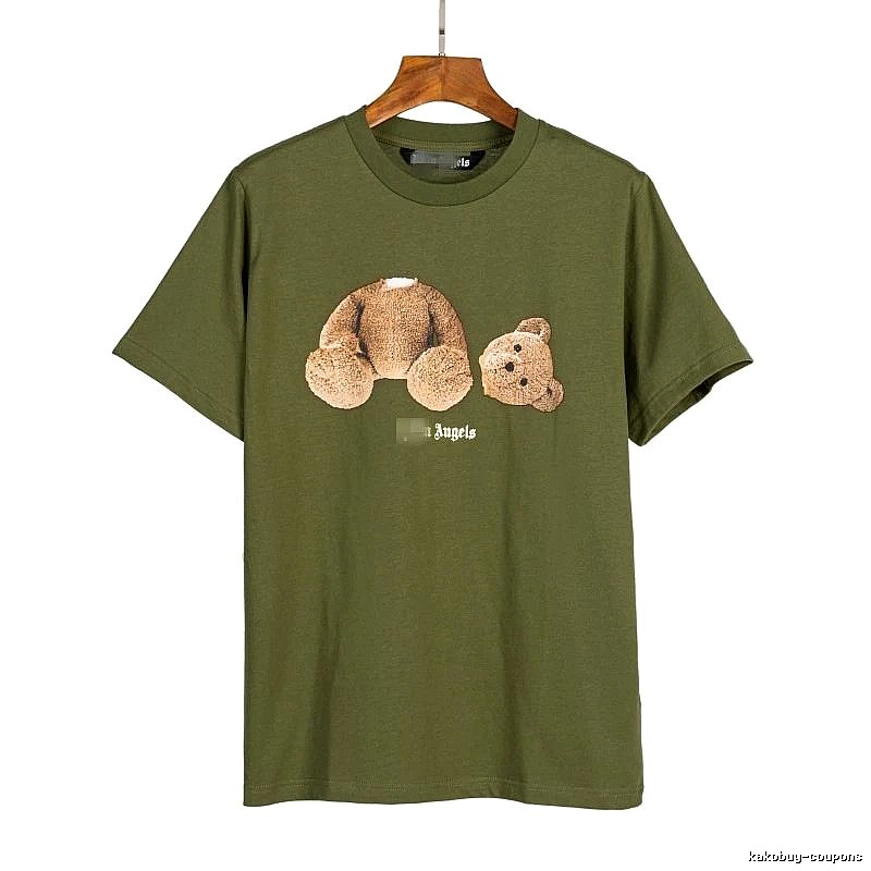 Palm Angels Relaxed Bear graphic T-shirt White Colorful Bear with Versatile Design
