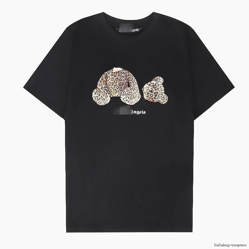 Palm Angels Statement Bear graphic T-shirt White Colorful Bear for Easy Pairing