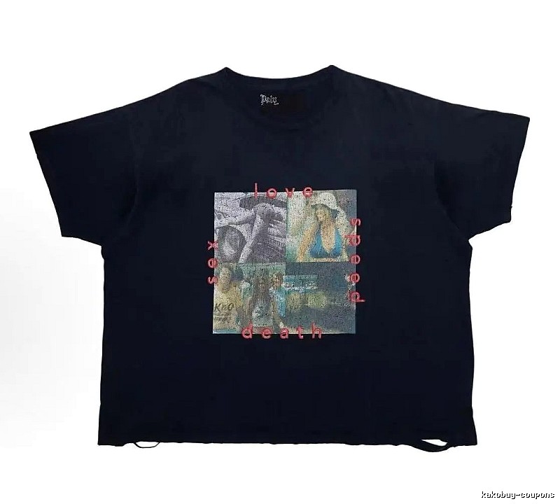 Paly Hollywood Collage Vintage Black T-Shirt