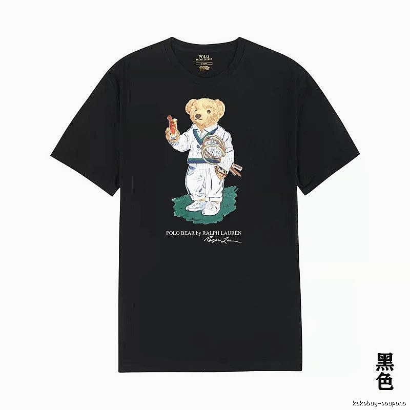 Ralph Lauren bear - style black T - shirt