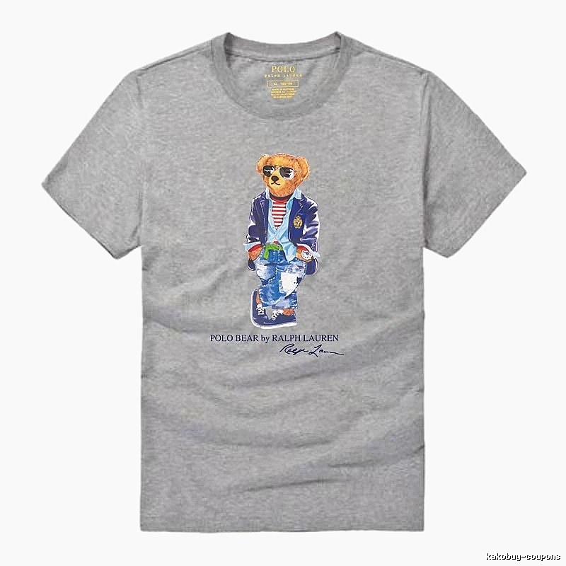Ralph Lauren Polo Bear trendy brand heather grey T-shirt