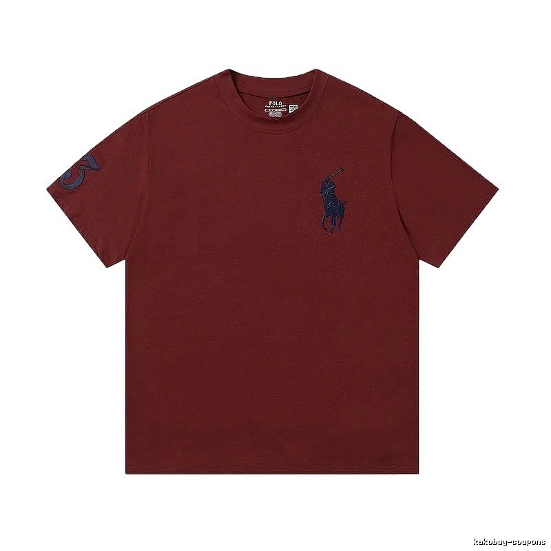 Ralph Lauren Polo retro style burgundy T-shirt