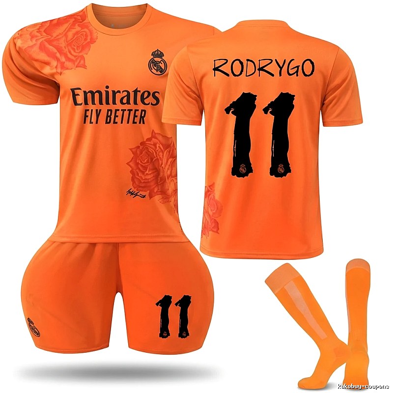 Real Madrid RODRYGO series orange jersey