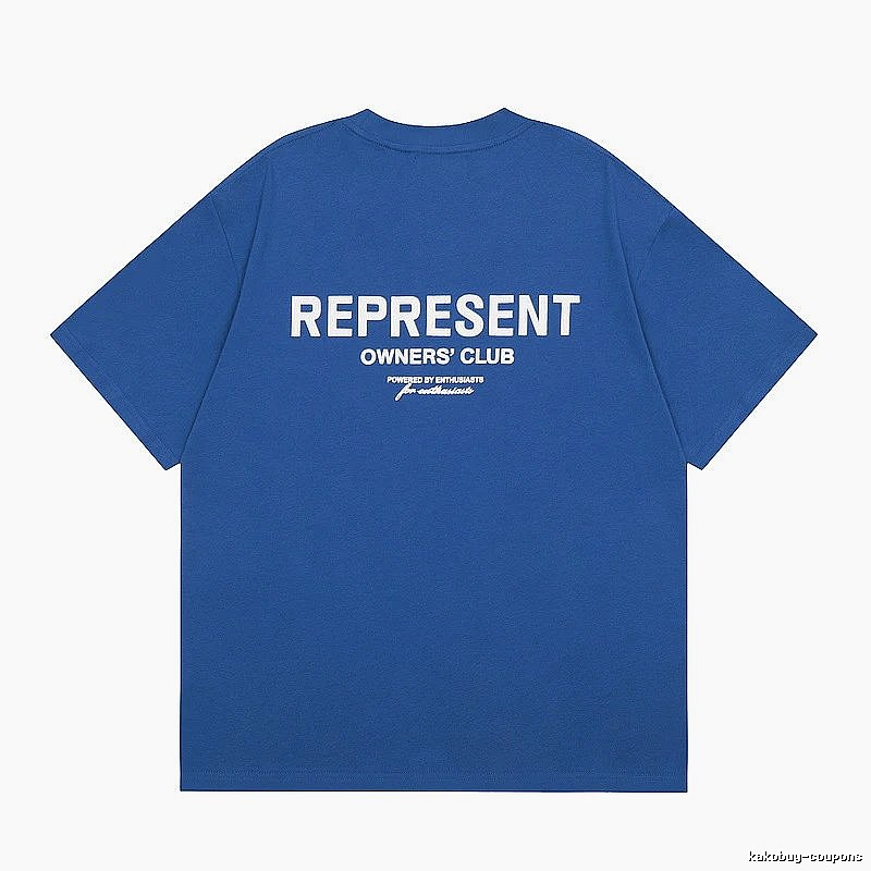 Represent Blue Style 801 Owners Club T-Shirt Airport Outfit Logo