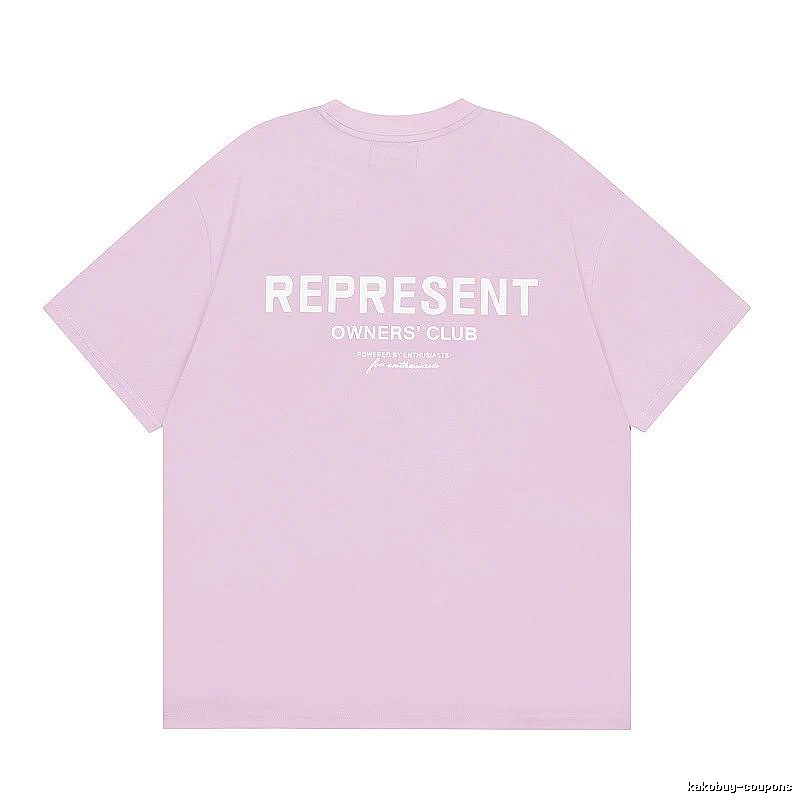 Represent Pink Style 801 Owners Club T-Shirt Relaxed Styling Logo