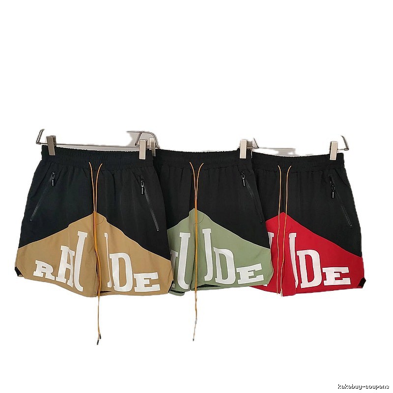 RHUDE Color - Blocking Trendy Shorts