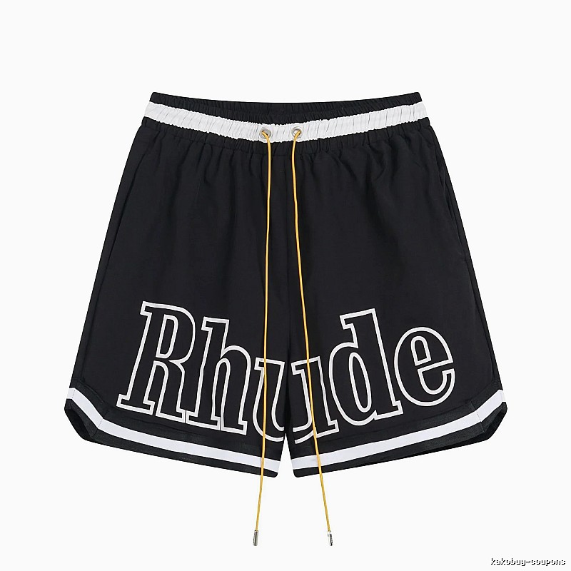 RHUDE lettered sporty shorts