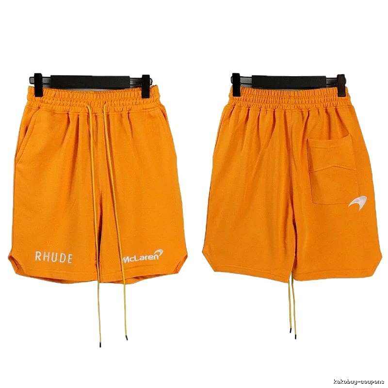 RHUDE Orange Trendy Brand Sports Shorts