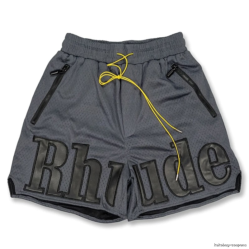 RHUDE sporty grey shorts
