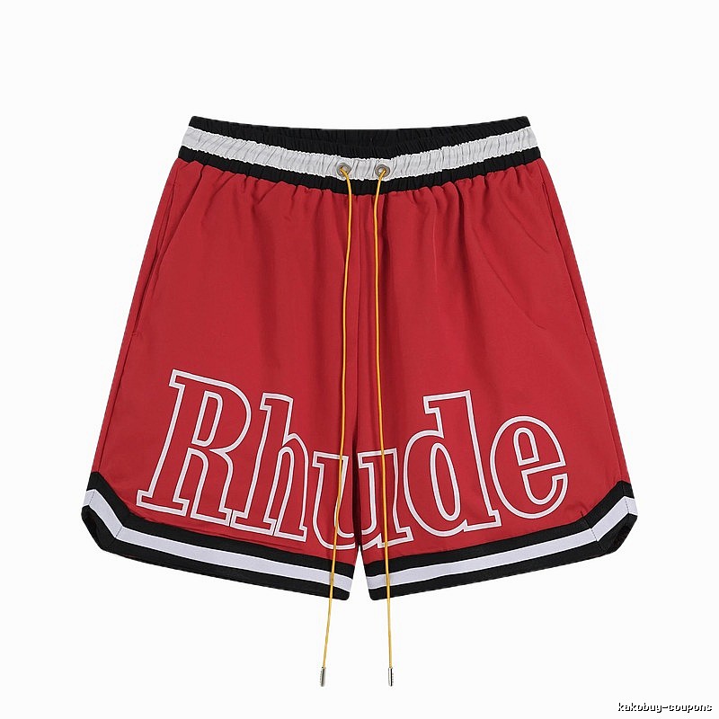 RHUDE sporty red shorts