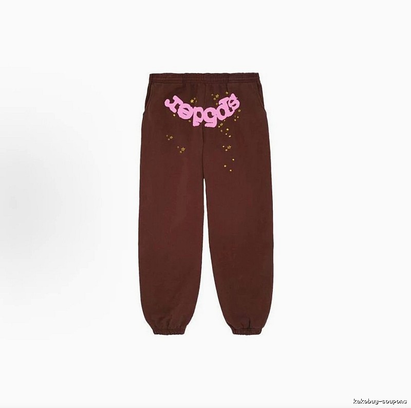 Sp5der Brown Graphic Sweatpants Lifestyle Edit