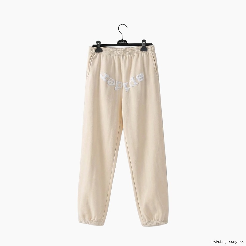 Sp5der casual style beige sweatpants