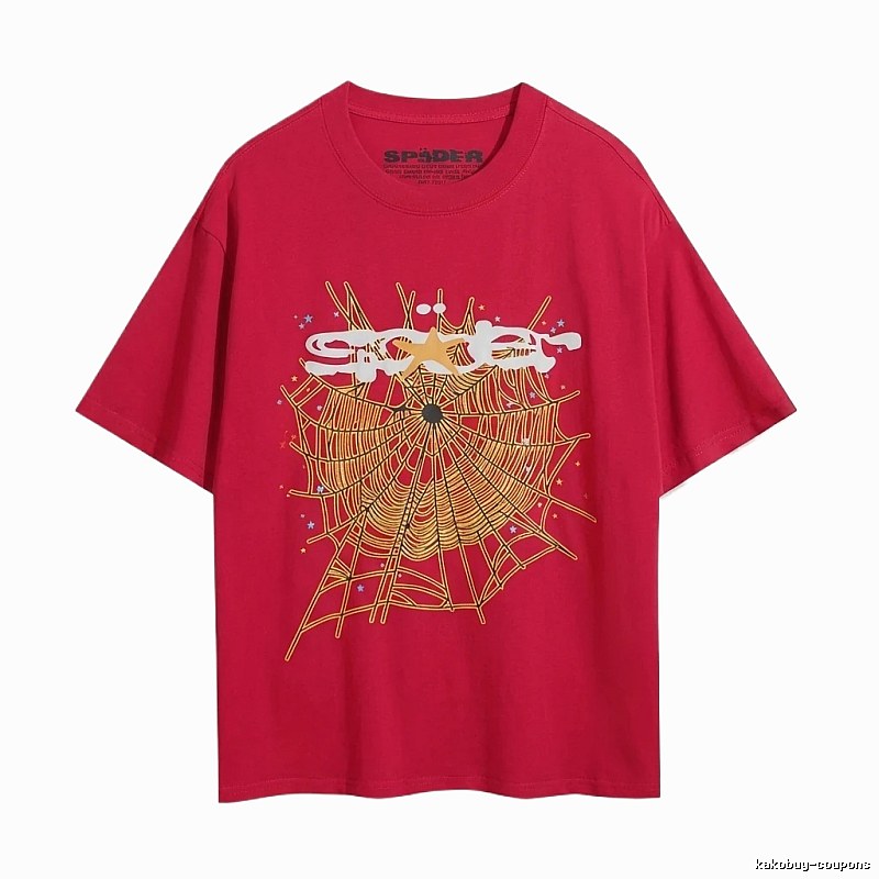Sp5der Trendy Style Red T-shirt