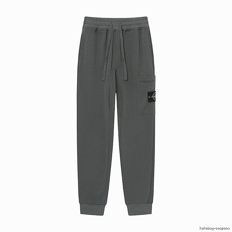 Stone Island Classic Street Style Dark Grey Jogger Sweatpants